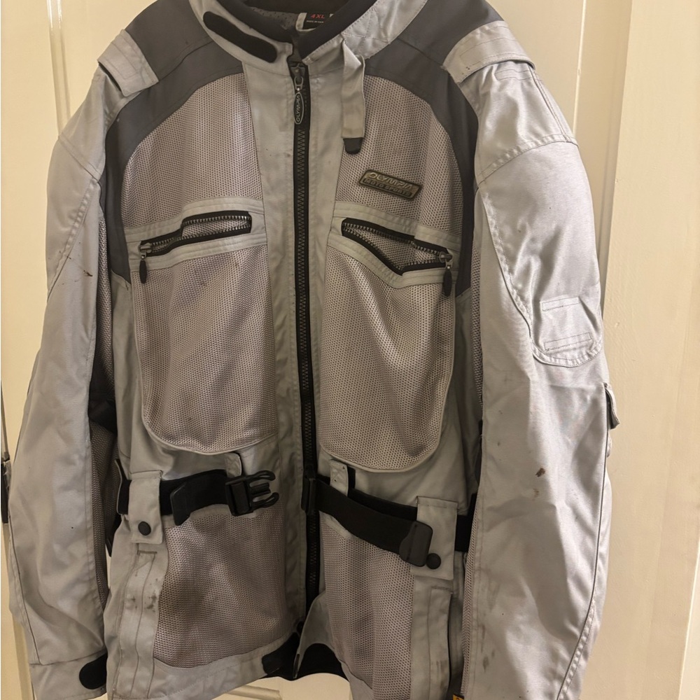 Men's Gray Motorcycle Jacket